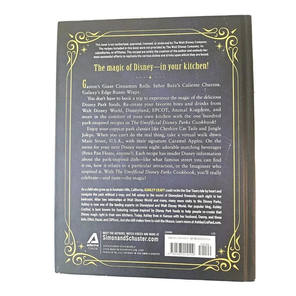 The Unofficial Disney Parks Cookbook by‎ Ashley Craft (2020, Hardcover)